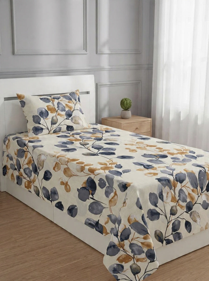 100% Pure Cotton Luxury Single Bedsheet – Soft, Breathable & Premium Quality