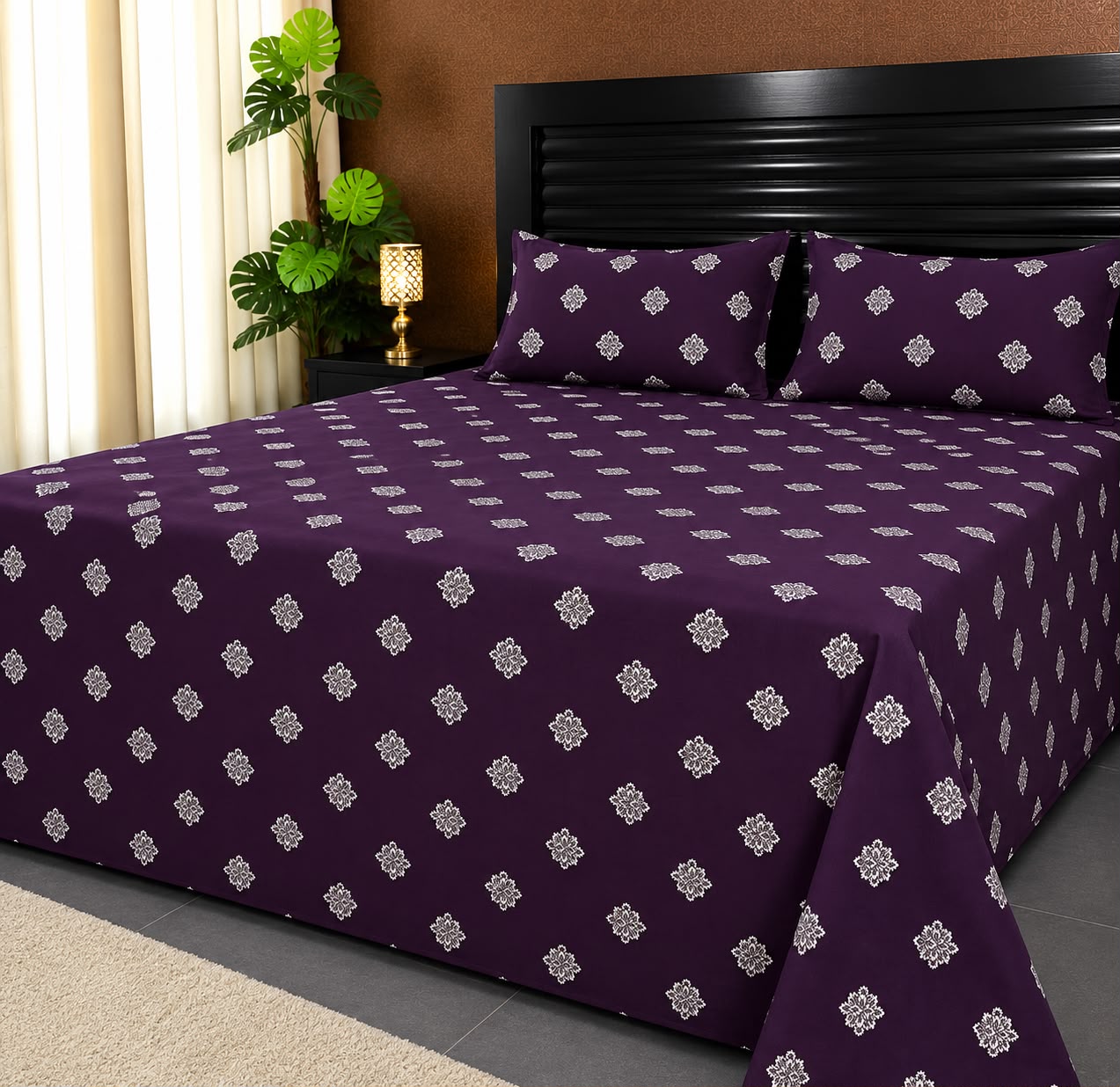 100% Pure Cotton Luxury Bedsheet – Soft, Breathable & Premium Quality
