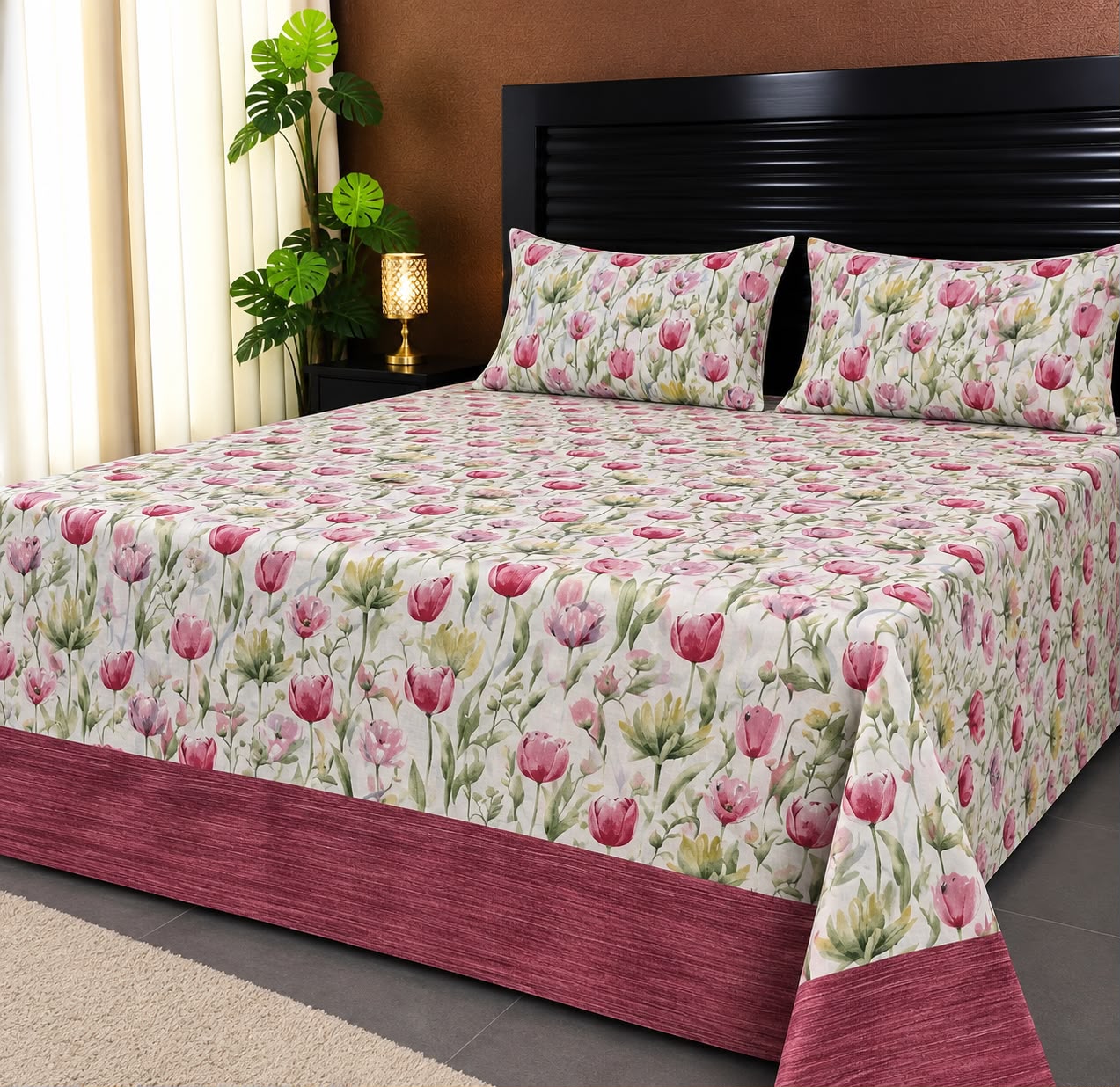 100% Pure Cotton Luxury Bedsheet – Soft, Breathable & Premium Quality