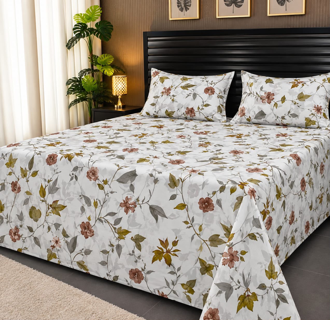 100% Pure Cotton Luxury Bedsheet – Soft, Breathable & Premium Quality