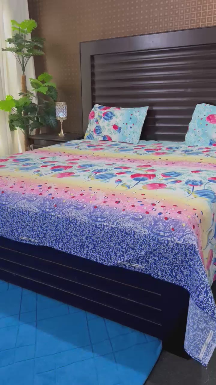 3D Crystal Bed Sheet – King Size