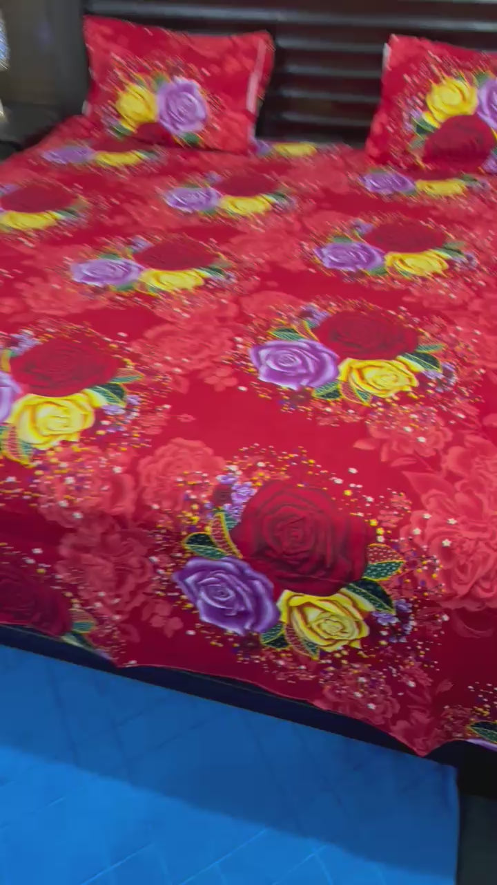 3D Crystal Bed Sheet – King Size